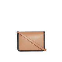 LIGHT CAMEL/BLACK Petit sac TB en cuir