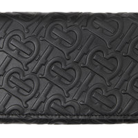 Portefeuille continental en cuir Monogram - Noir