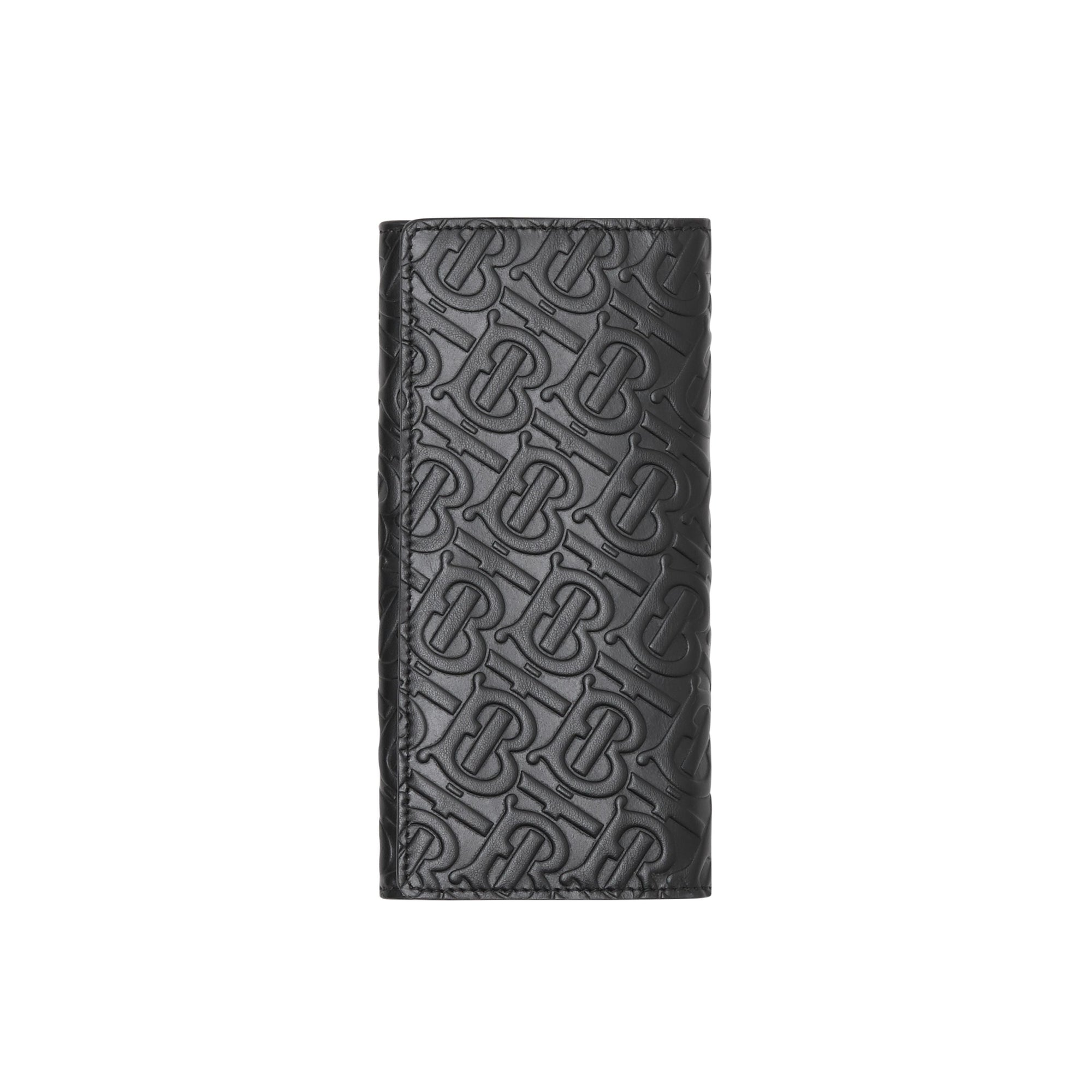 Portefeuille continental en cuir Monogram - Noir