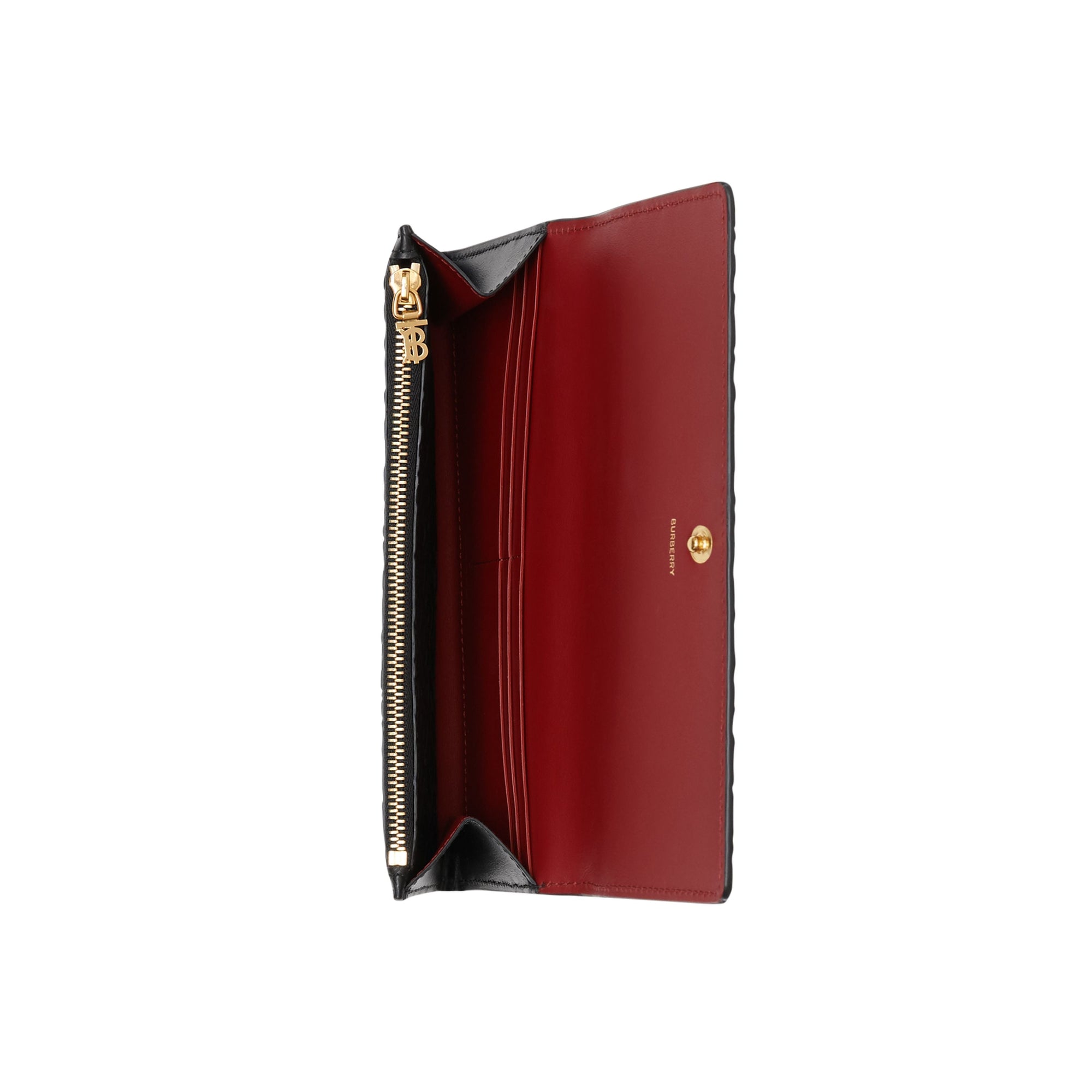 Portefeuille continental en cuir Monogram - Noir