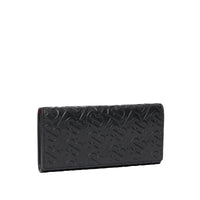 Portefeuille continental en cuir Monogram - Noir