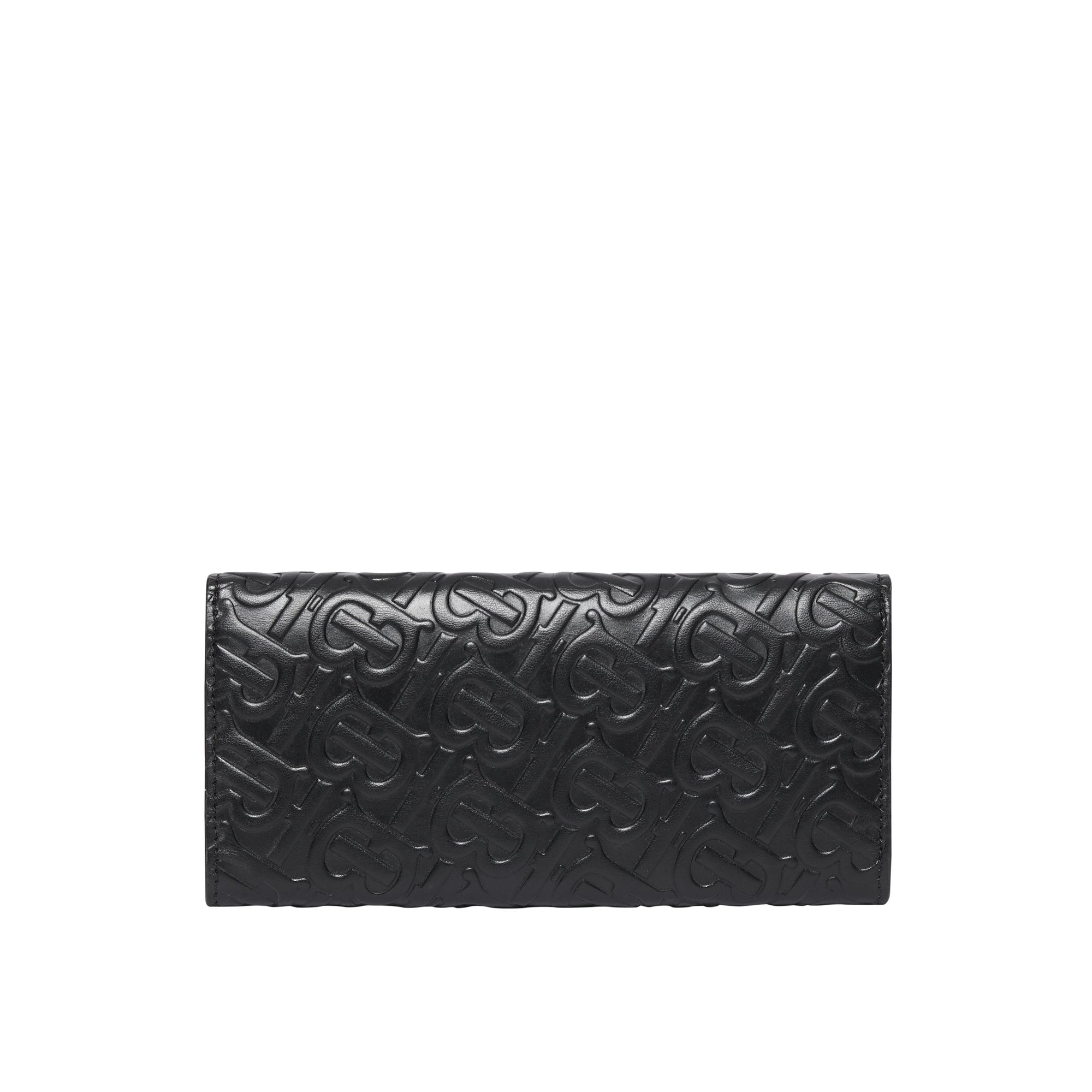 Portefeuille continental en cuir Monogram - Noir