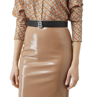 MALT BROWN/BLACK Ceinture réversible en cuir Monogram
