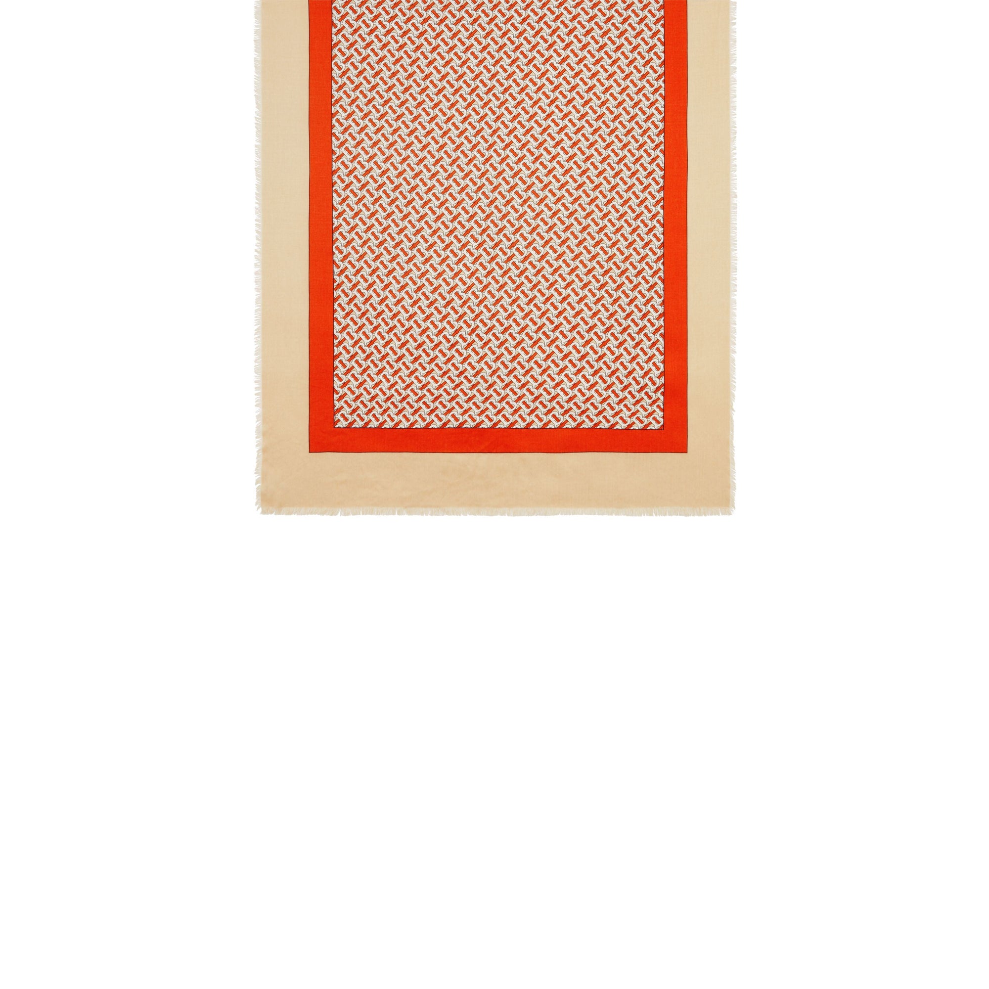 Maxi écharpe légère en cachemire Monogram - Vermillon