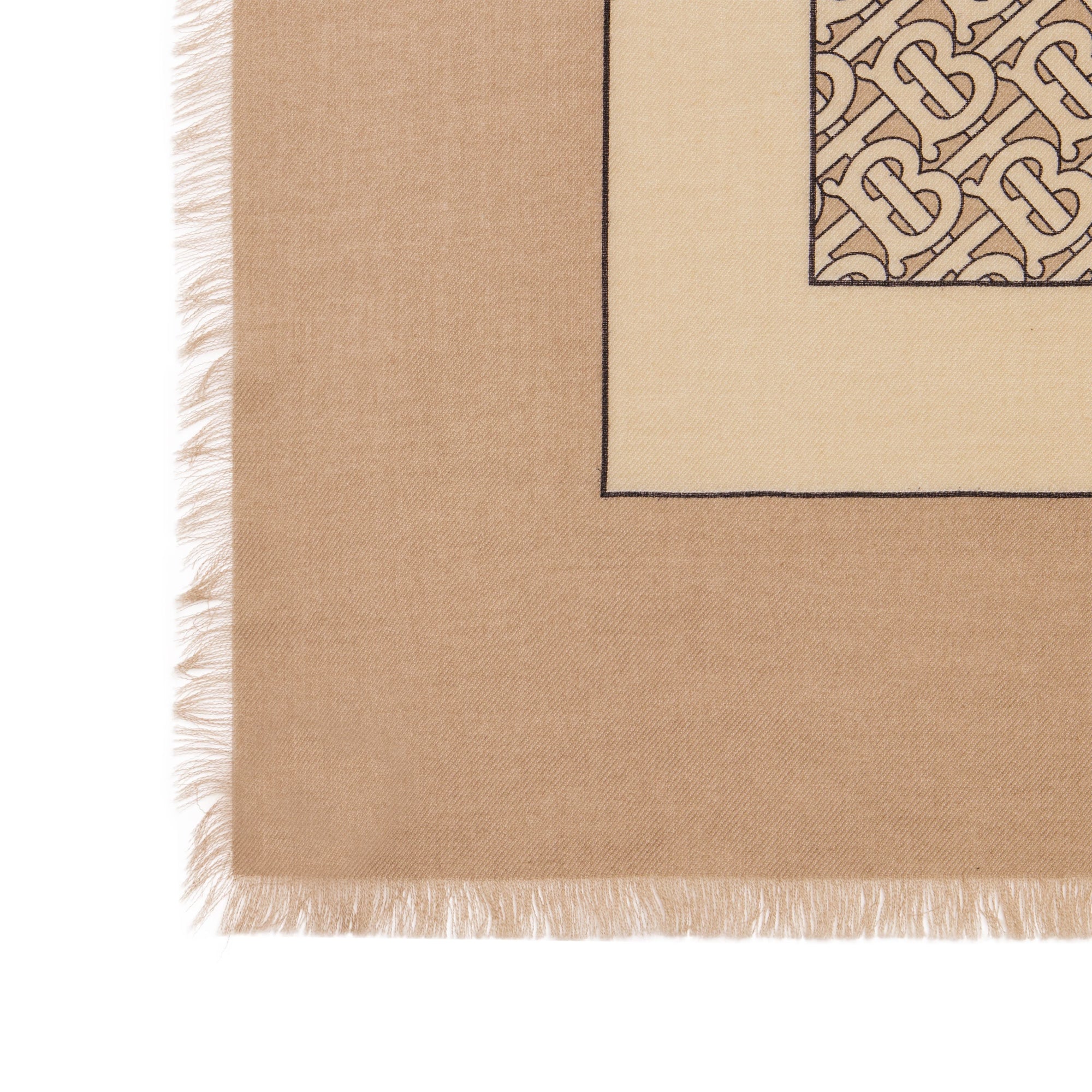 PALE CAMEL Écharpe légère en cachemire Monogram