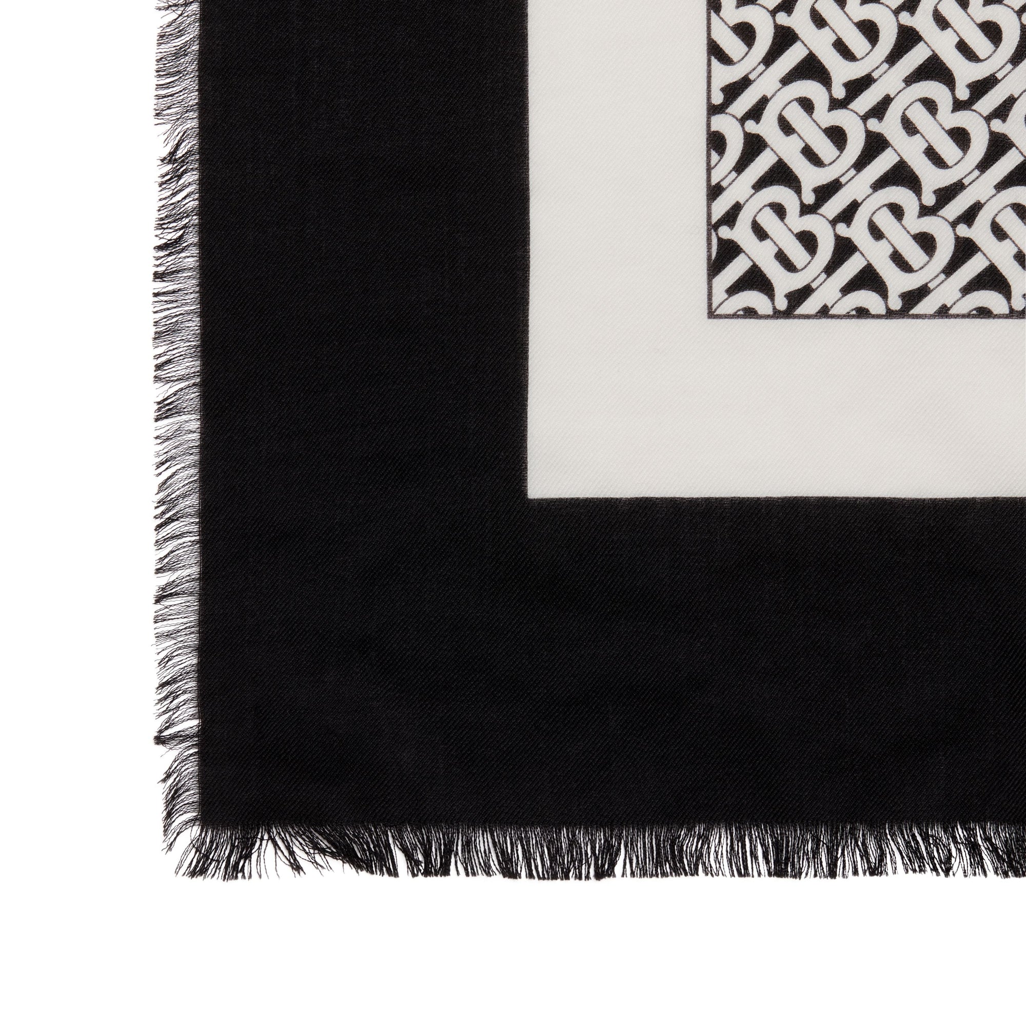 Maxi écharpe légère en cachemire monogram - Monochrome