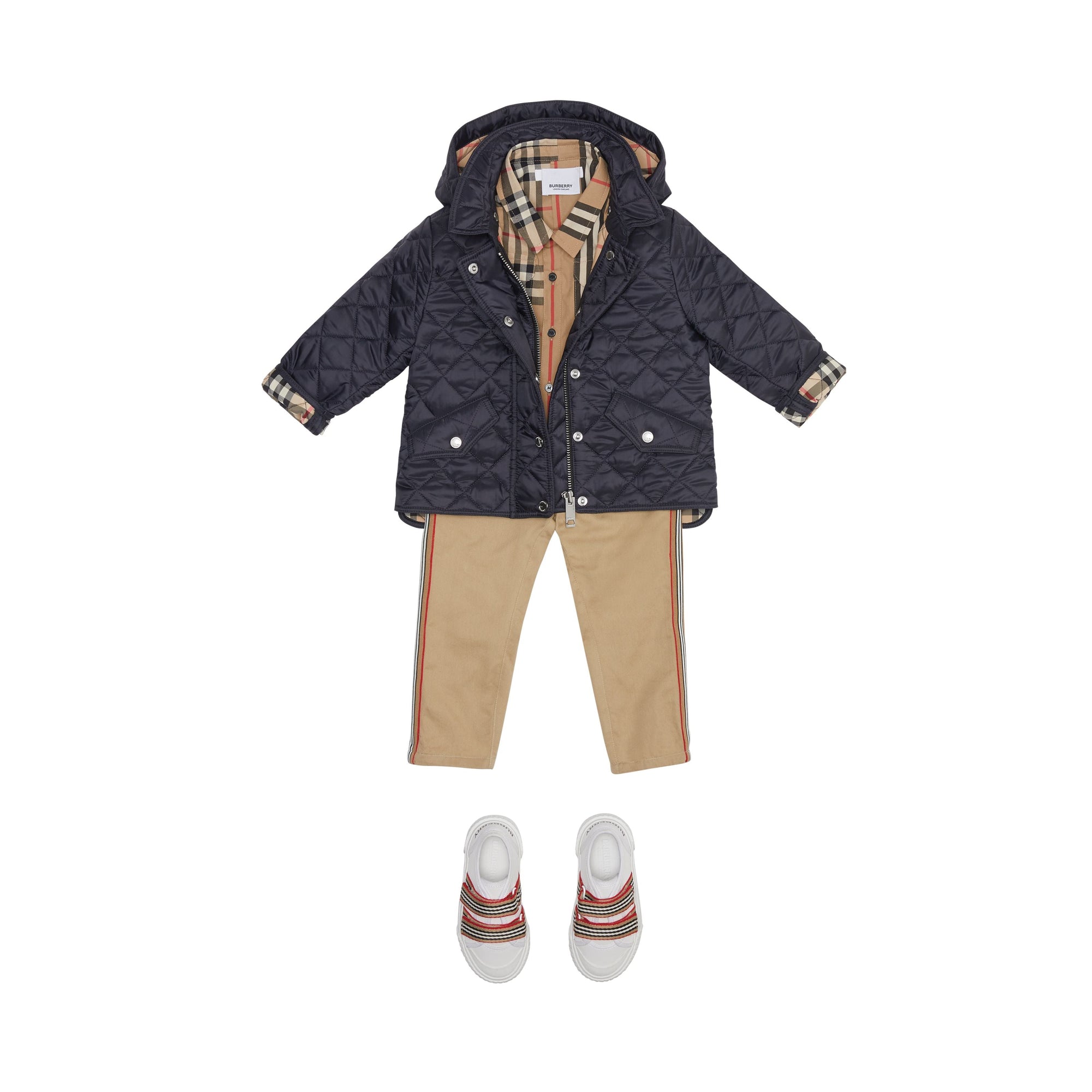 NAVY Veste matelassée avec capuche amovible