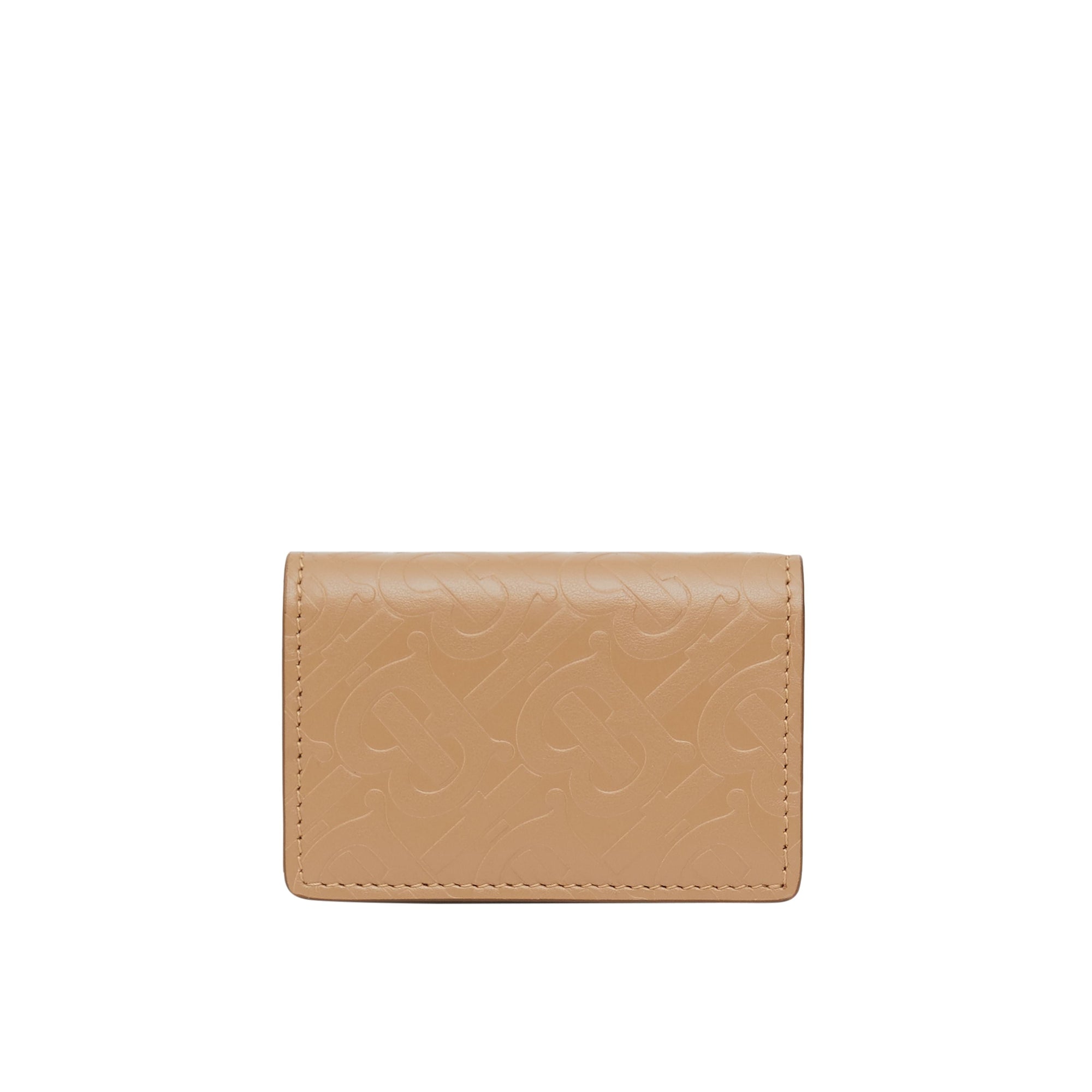 Porte-cartes en cuir monogram - Camel clair