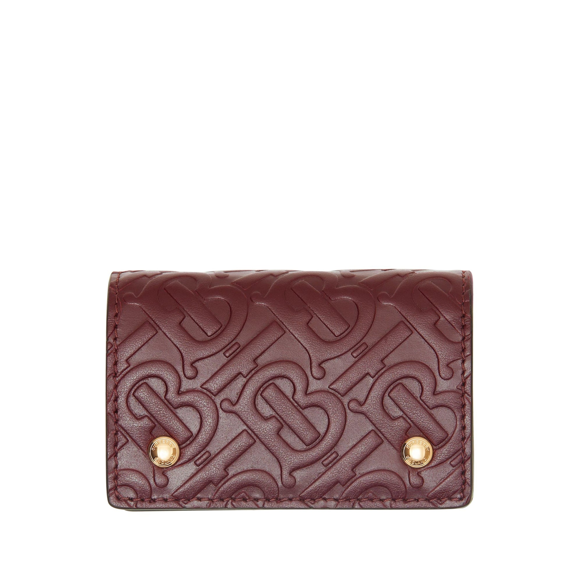 Porte-cartes en cuir monogram - Oxblood