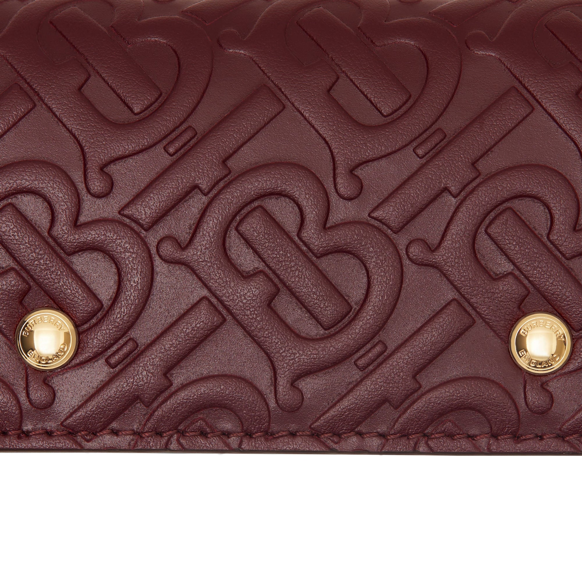 Porte-cartes en cuir monogram - Oxblood