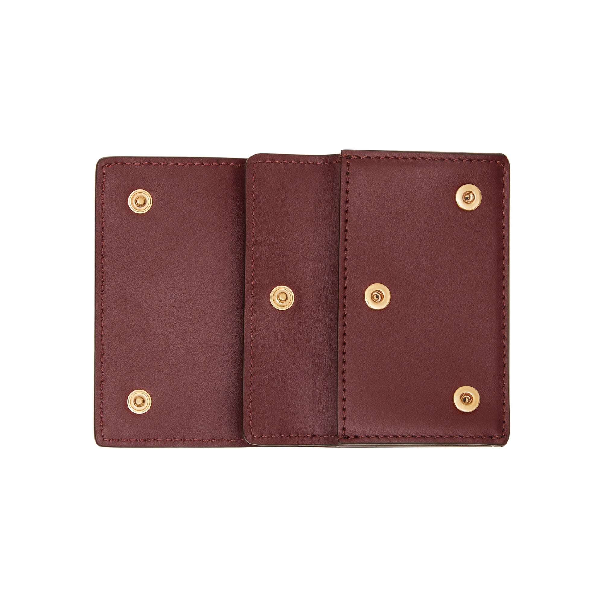 Porte-cartes en cuir monogram - Oxblood