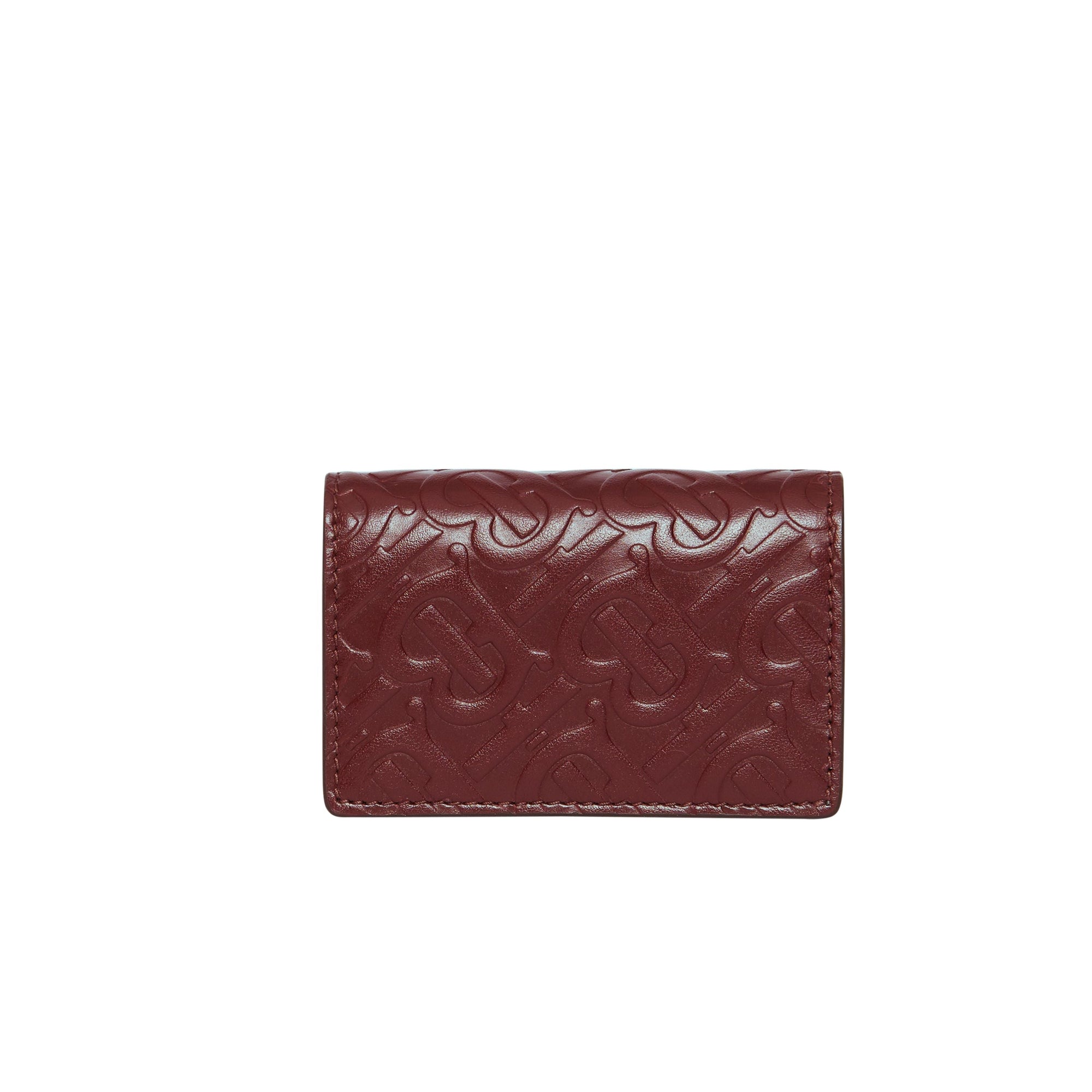 Porte-cartes en cuir monogram - Oxblood