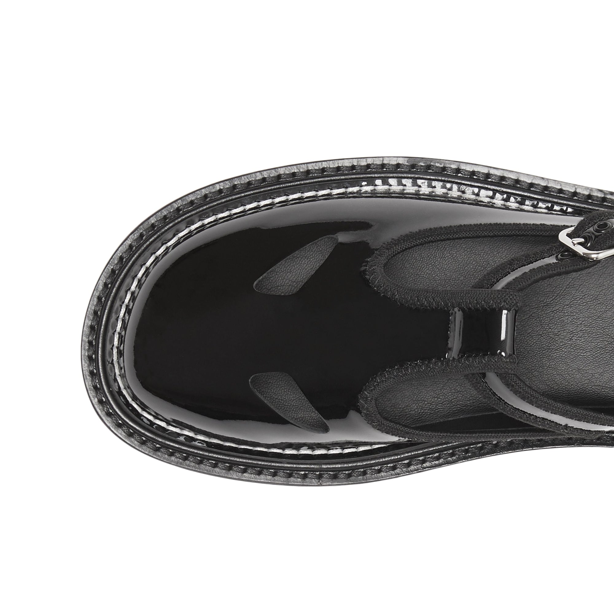 BLACK Salomés en cuir verni