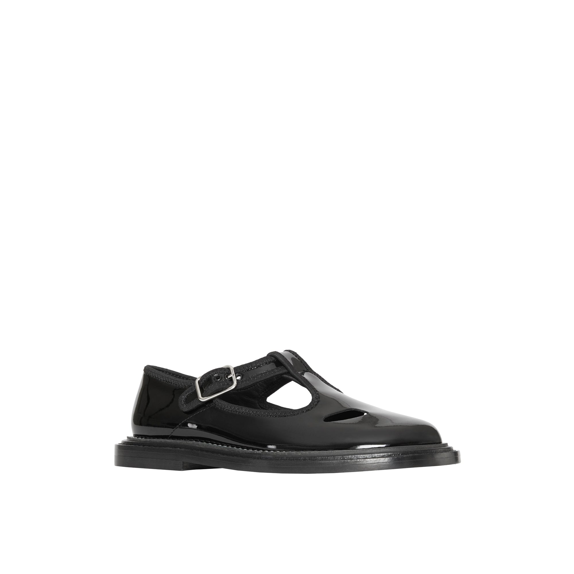 BLACK Salomés en cuir verni