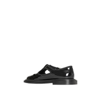 BLACK Salomés en cuir verni