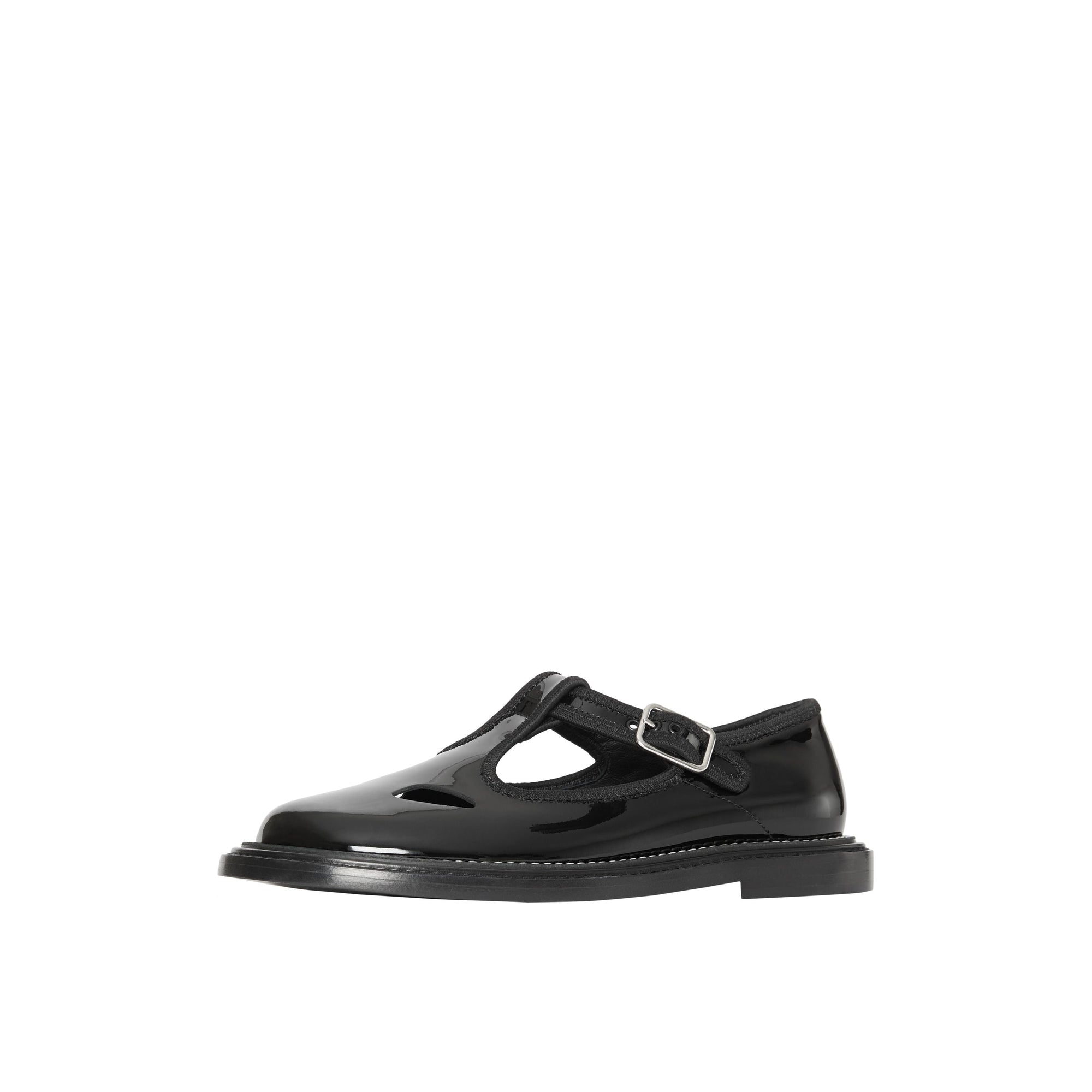 BLACK Salomés en cuir verni