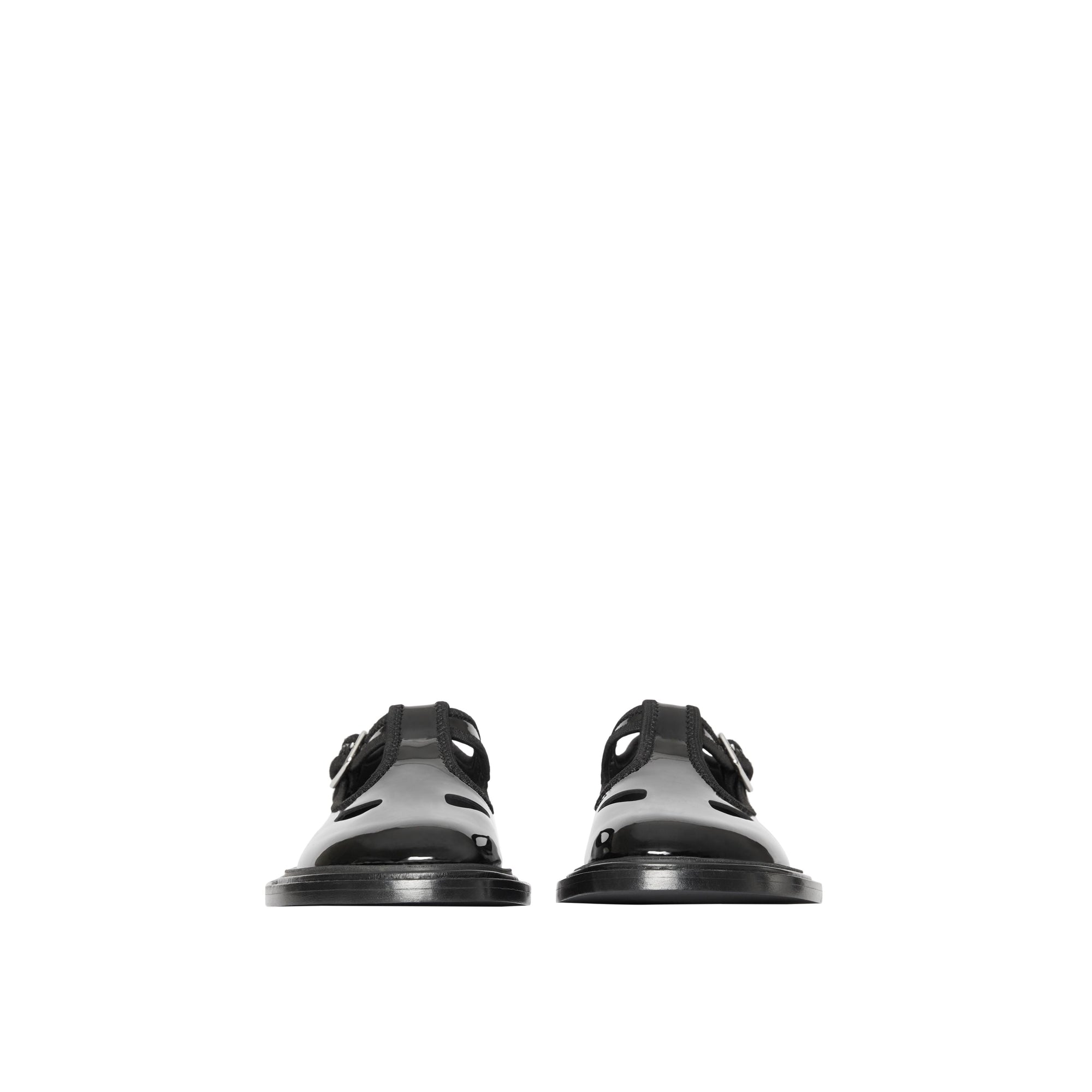 BLACK Salomés en cuir verni