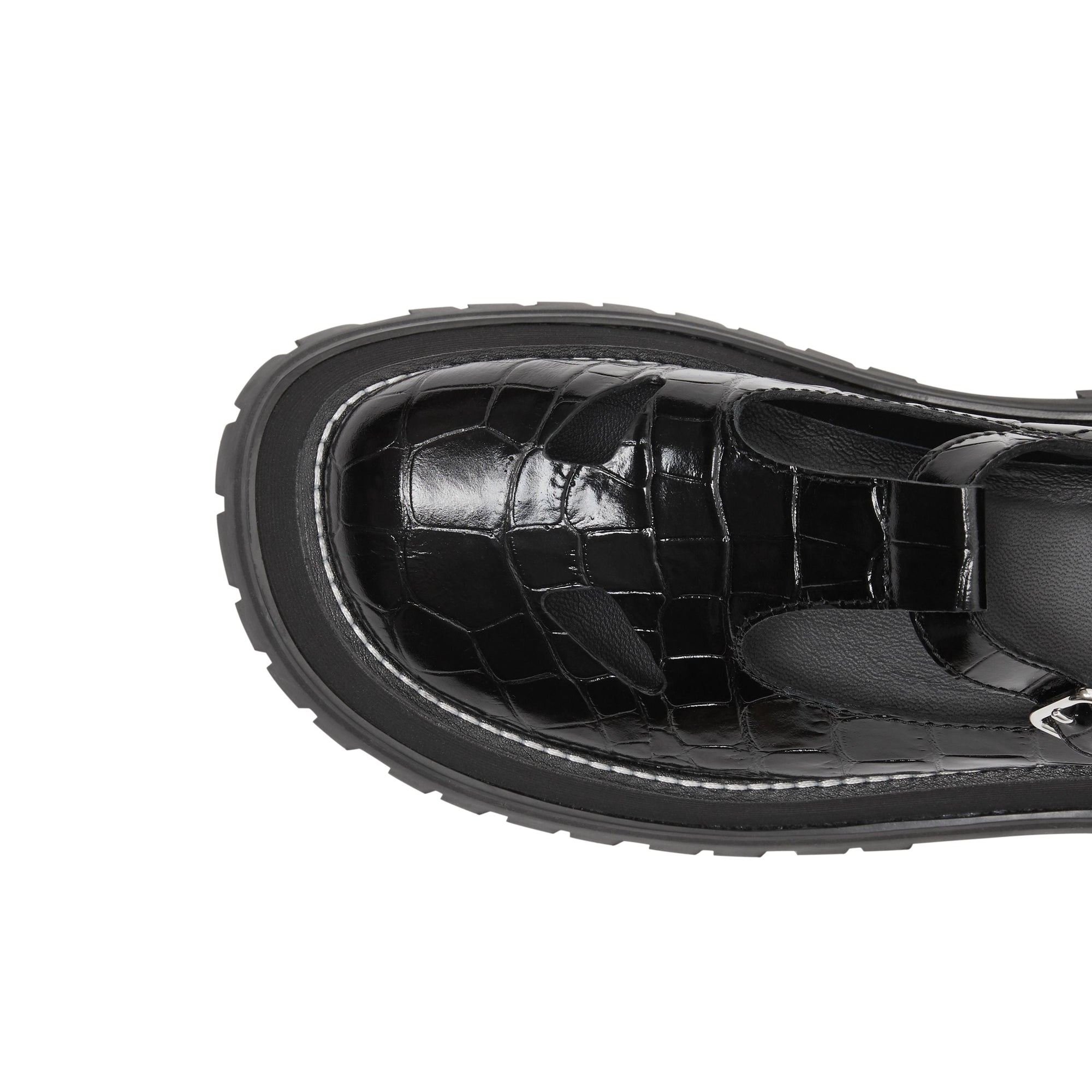 BLACK Salomés en cuir embossé