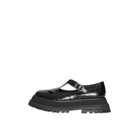 BLACK Salomés en cuir embossé