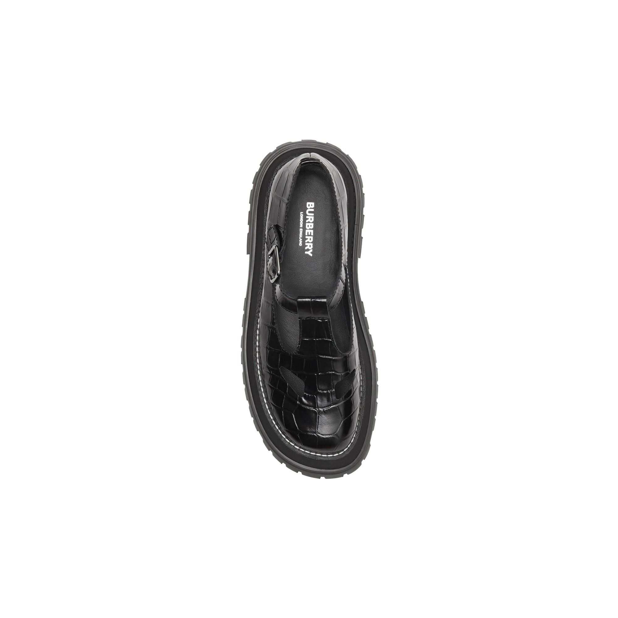 BLACK Salomés en cuir embossé