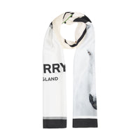 MONOCHROME Foulard en soie à imprimé montage et logo