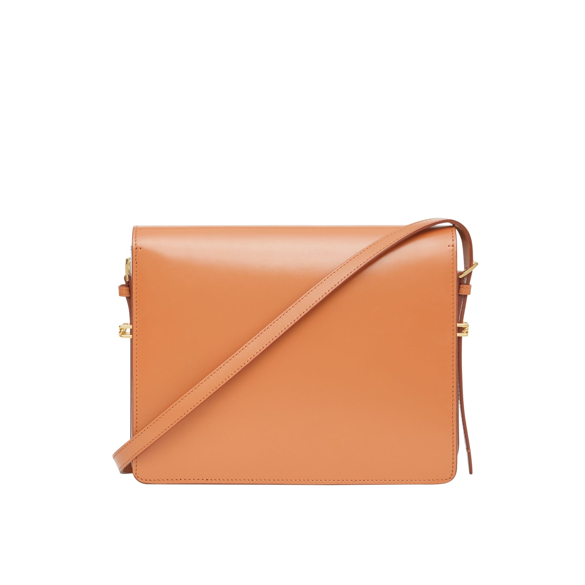 NUTMEG/PALE BLUE Grand sac Grace en cuir bicolore