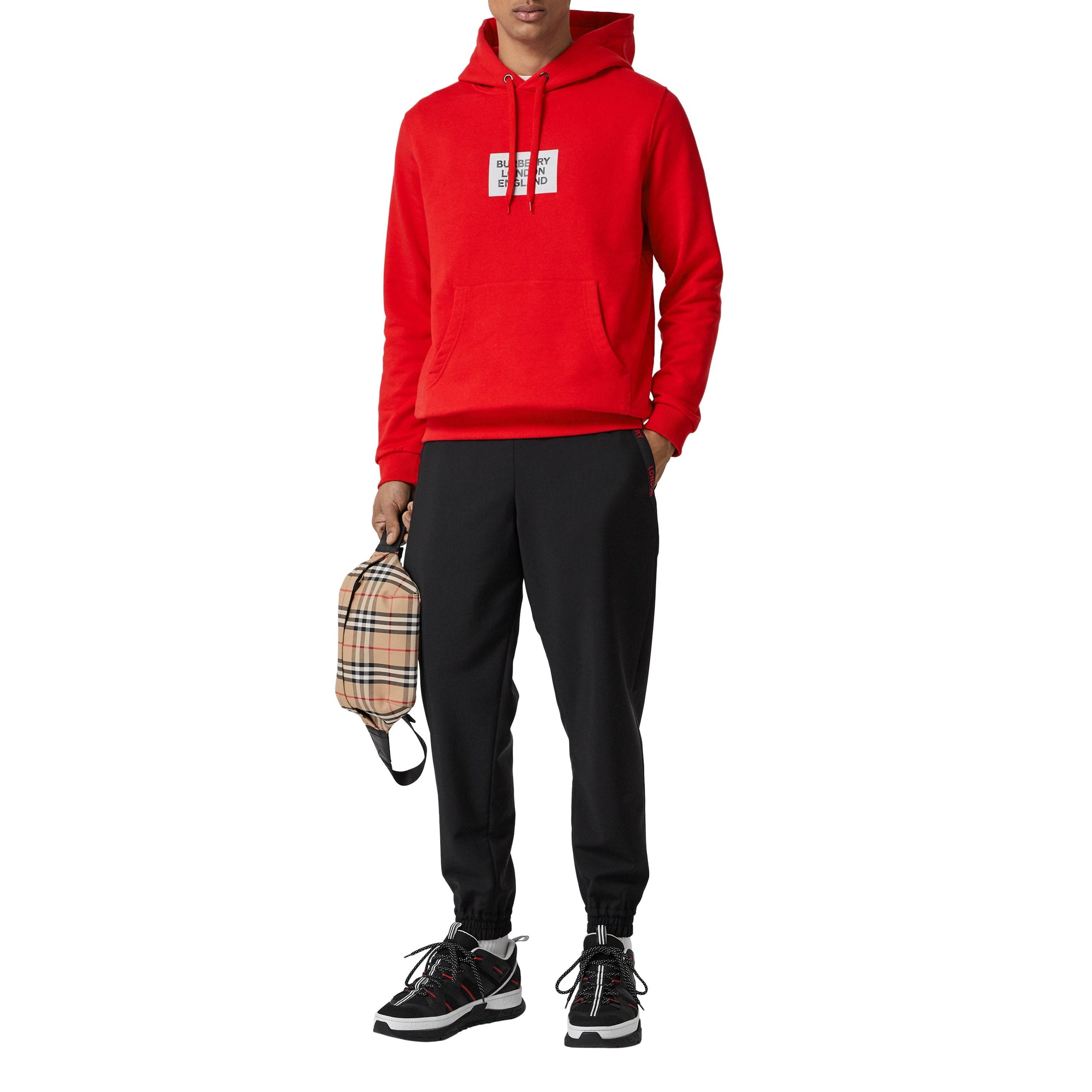 Pantalon de survêtement en laine et mohair avec logo - Noir