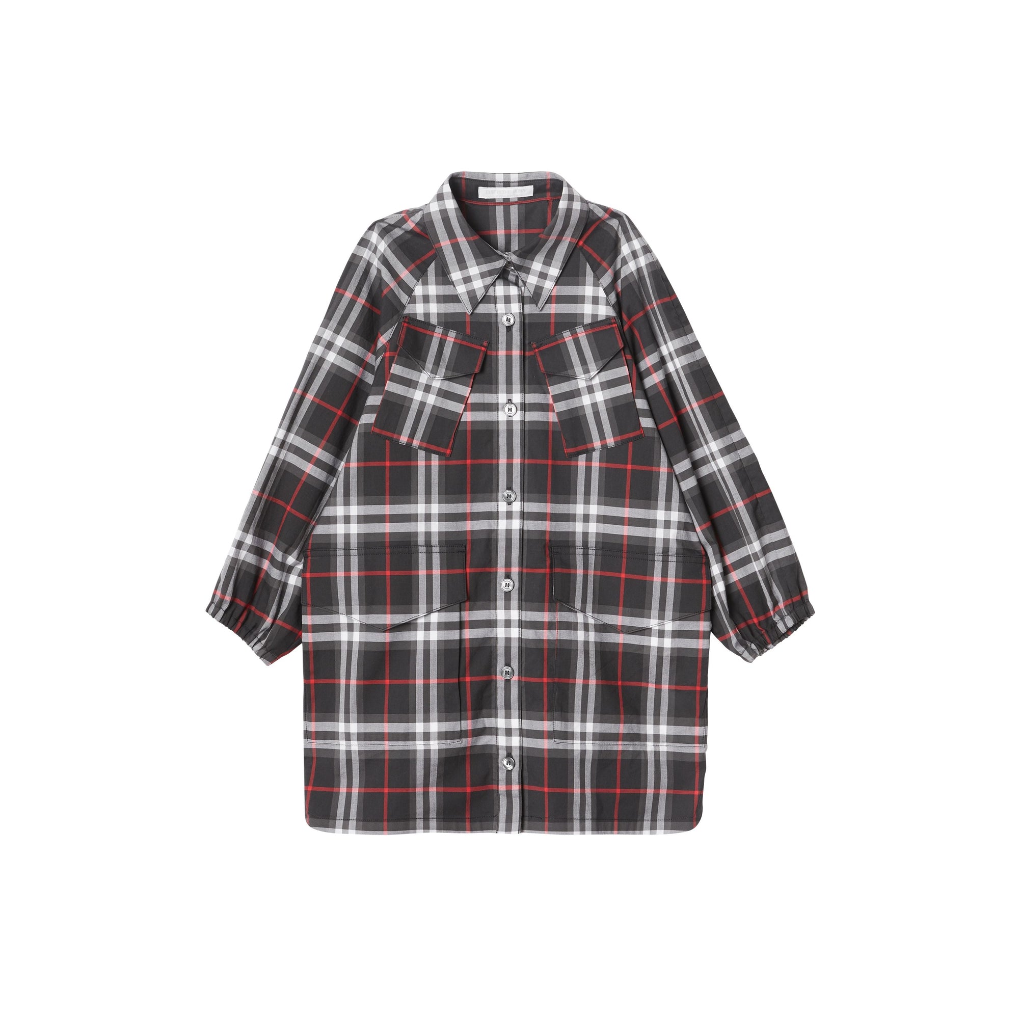 BLACK IP CHK Robe chemise en coton Vintage check