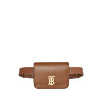 Sac TB en cuir ceinturé - Brun Malt