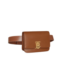 Sac TB en cuir ceinturé - Brun Malt