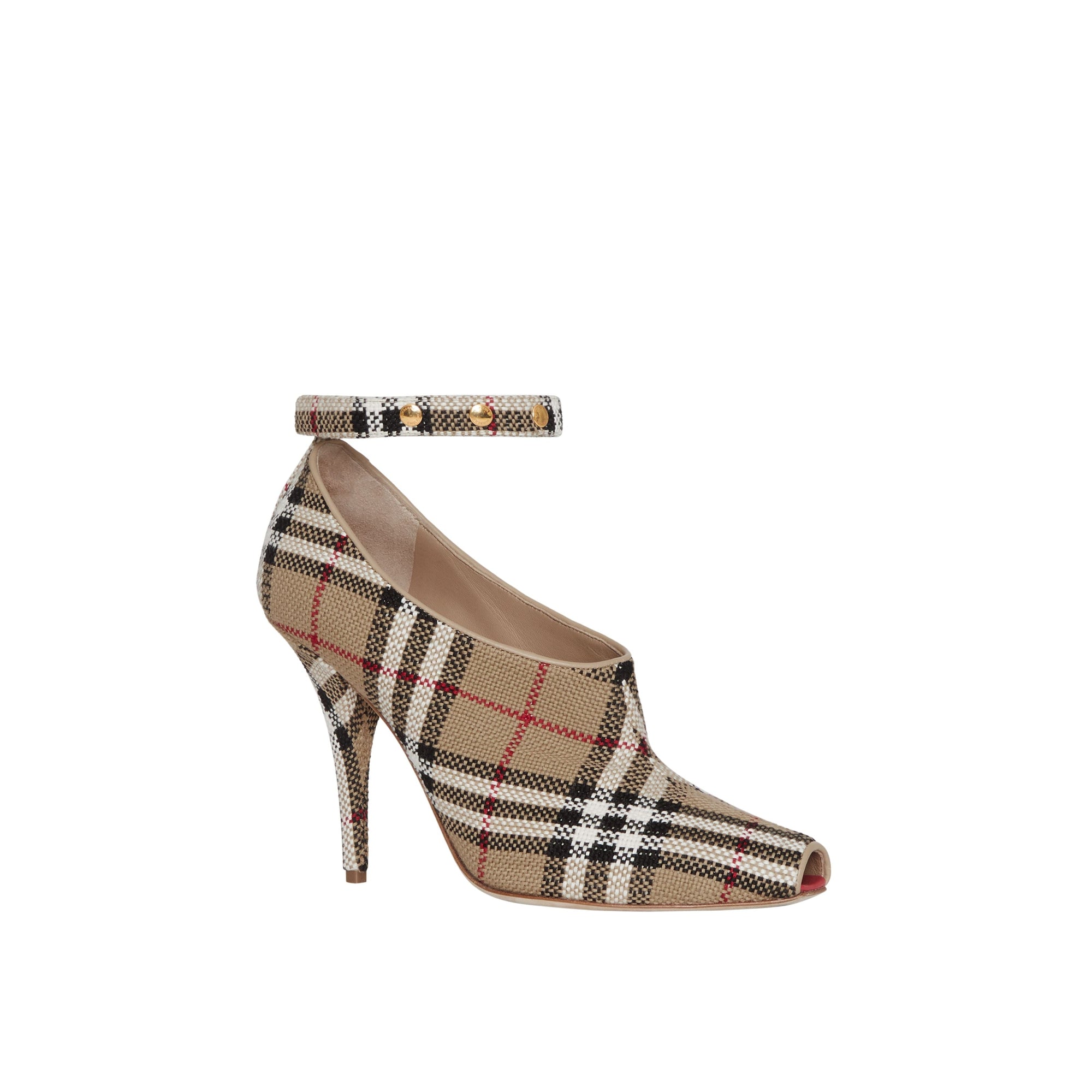 ARCHIVE BEIGE Escarpins à bout ouvert Vintage check