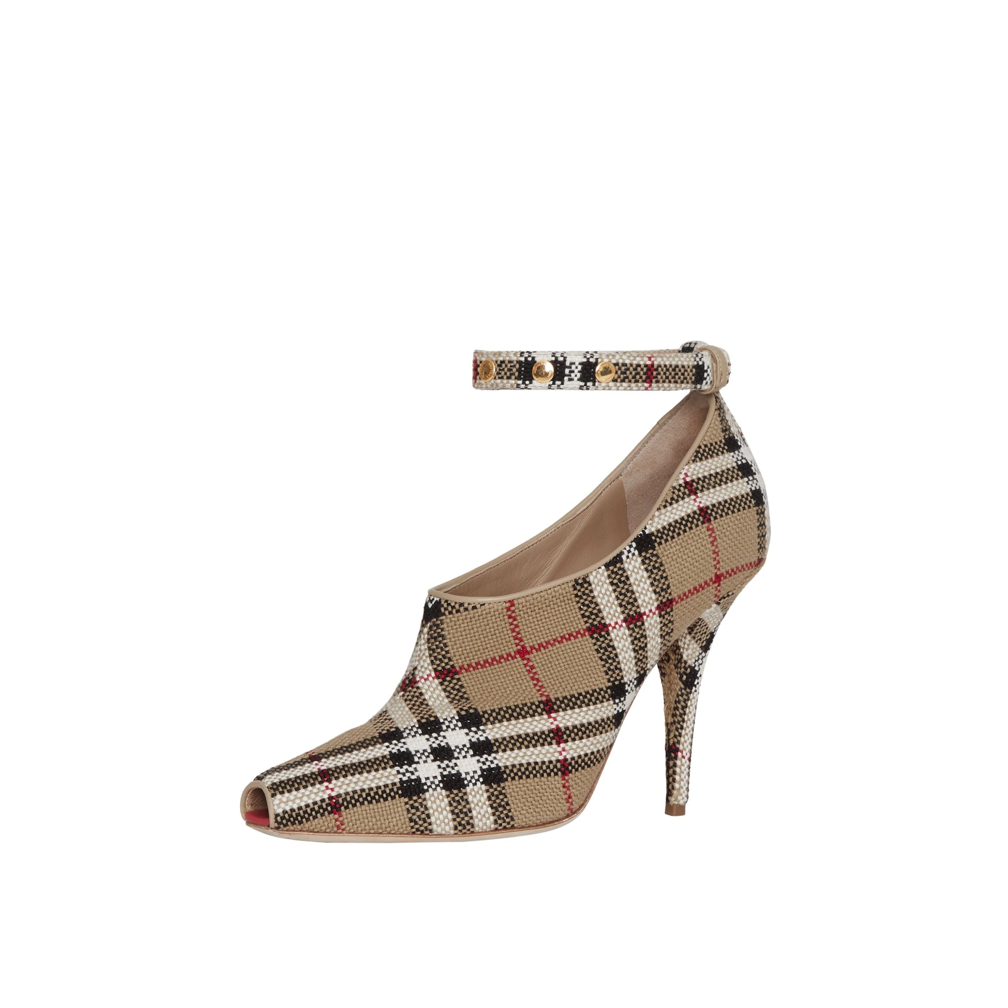 ARCHIVE BEIGE Escarpins à bout ouvert Vintage check