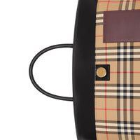 ARCHIVE BEIGE Sac à main Society en cuir et coton Vintage check