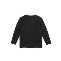BLACK Polo à manches longues avec check et logo