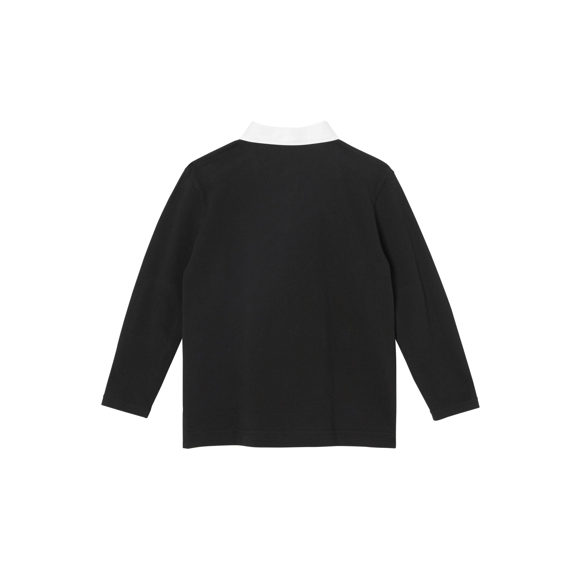 BLACK Polo à manches longues avec check et logo