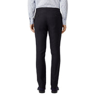 Pantalon de costume classique en laine et mohair à triple pression - Bleu de minuit