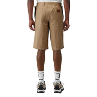 Short ajusté en coton avec poche - Miel sombre