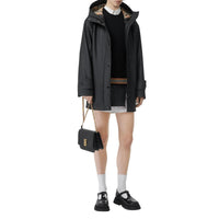 Petit sac TB en cuir à imprimé gorille - Noir
