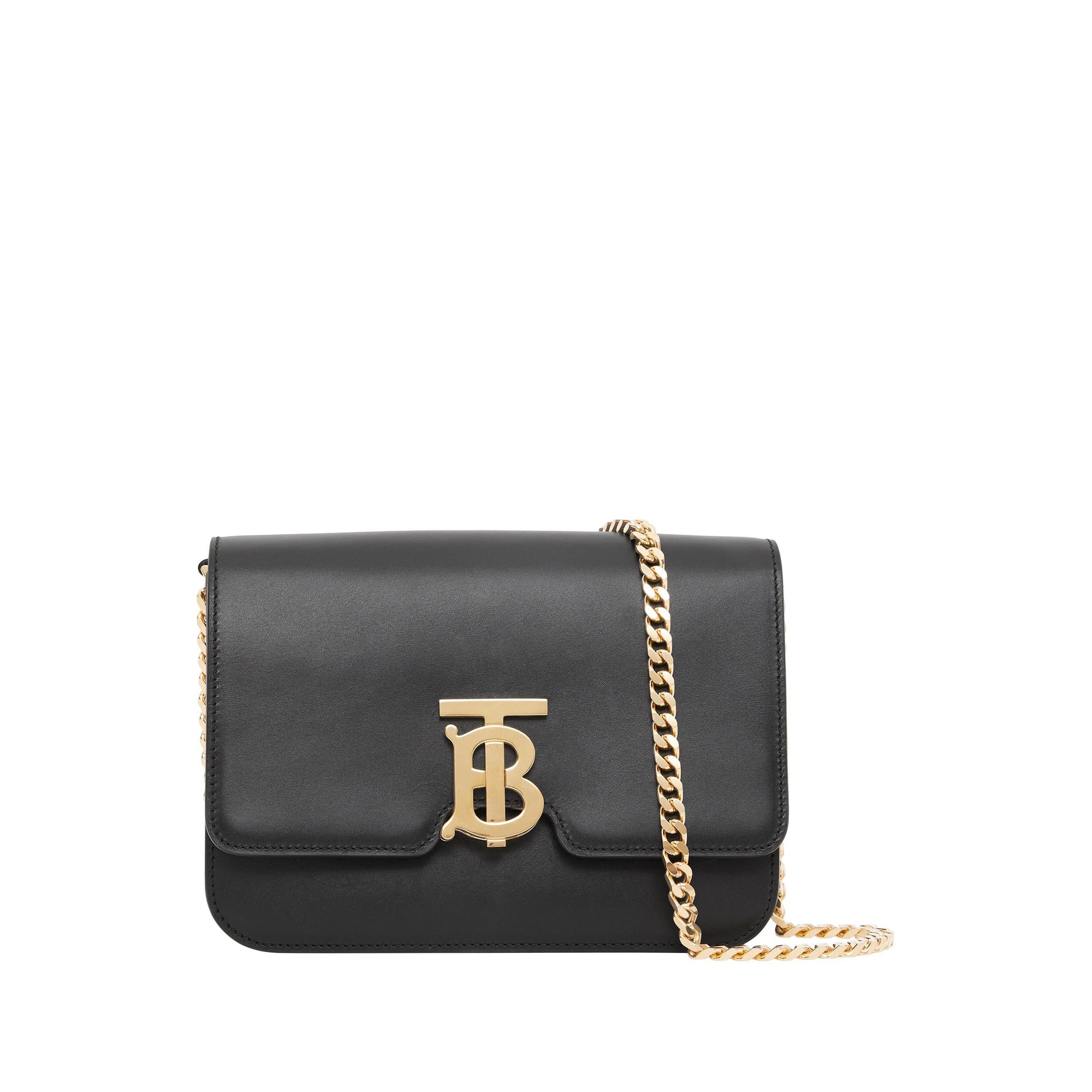 Petit sac TB en cuir à imprimé gorille - Noir