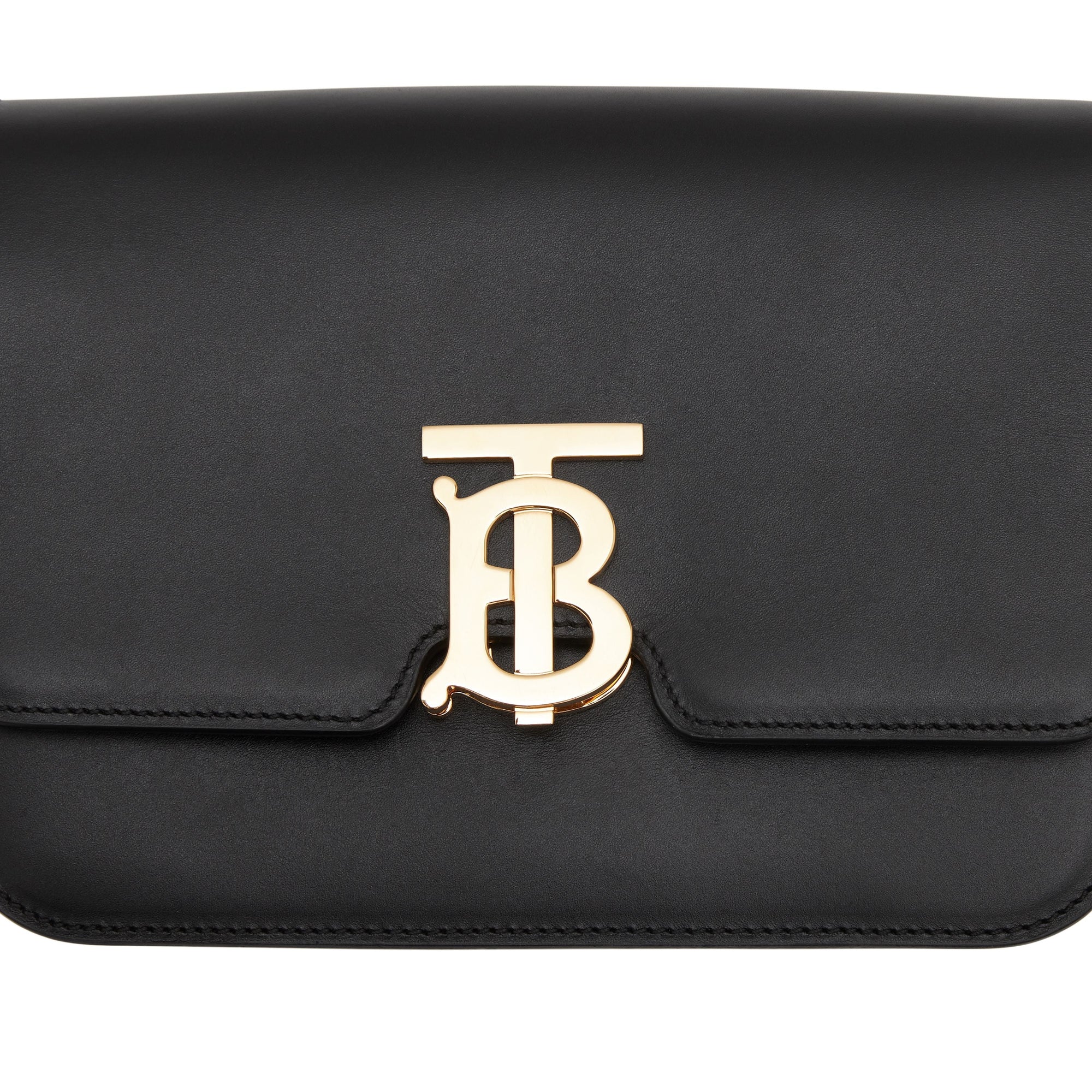 Petit sac TB en cuir à imprimé gorille - Noir