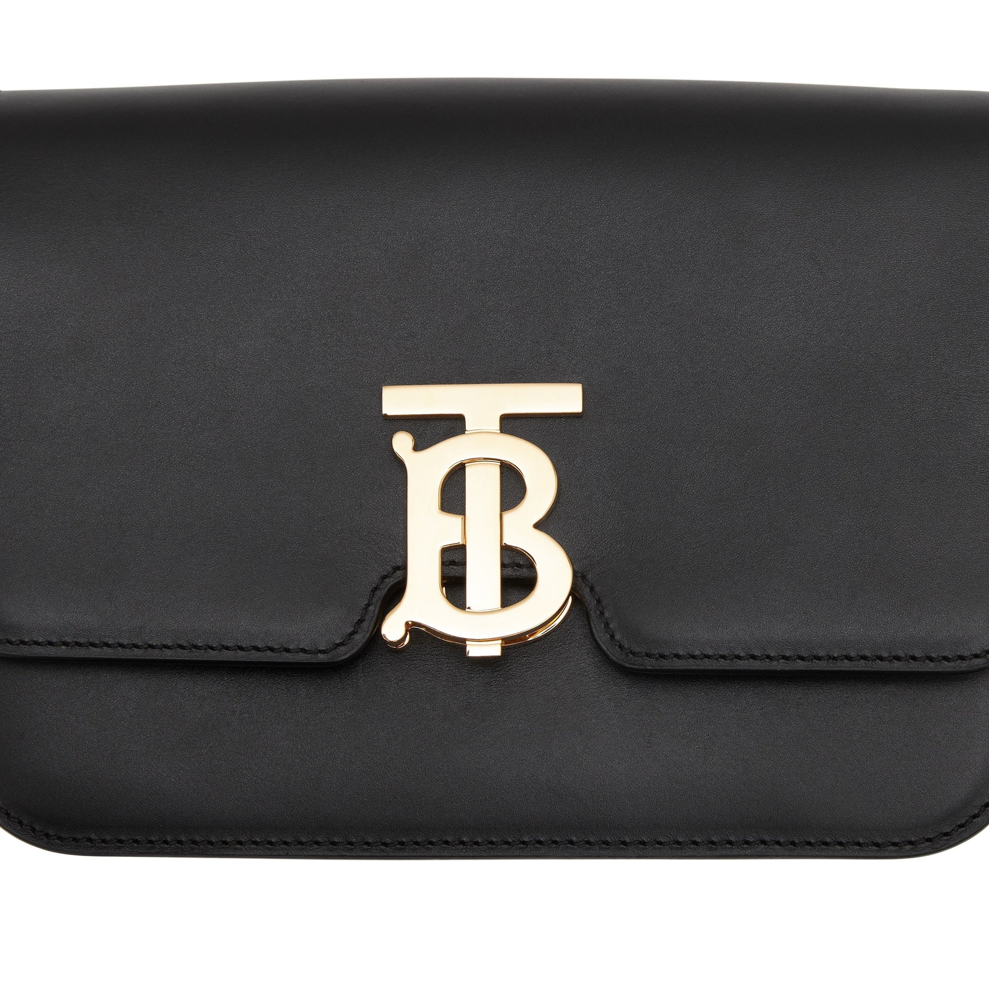 Petit sac TB en cuir à imprimé gorille - Noir