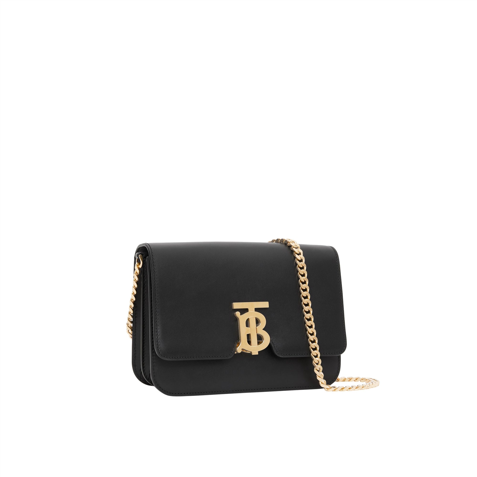 Petit sac TB en cuir à imprimé gorille - Noir