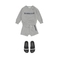 GREY MELANGE Sweat-shirt en coton avec logo