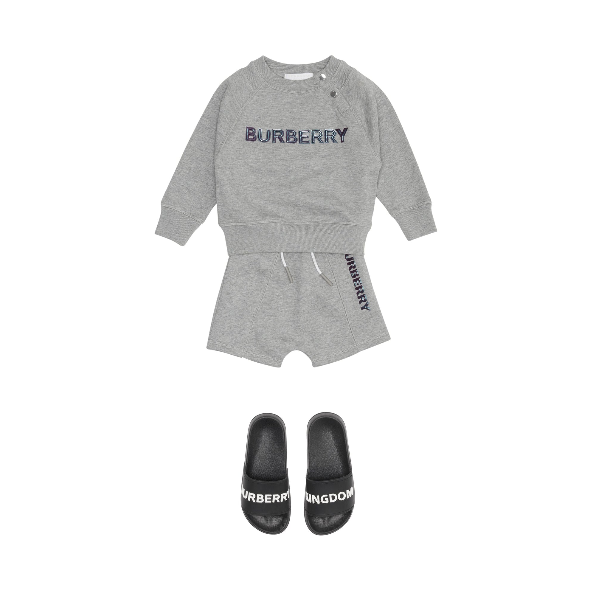 GREY MELANGE Sweat-shirt en coton avec logo