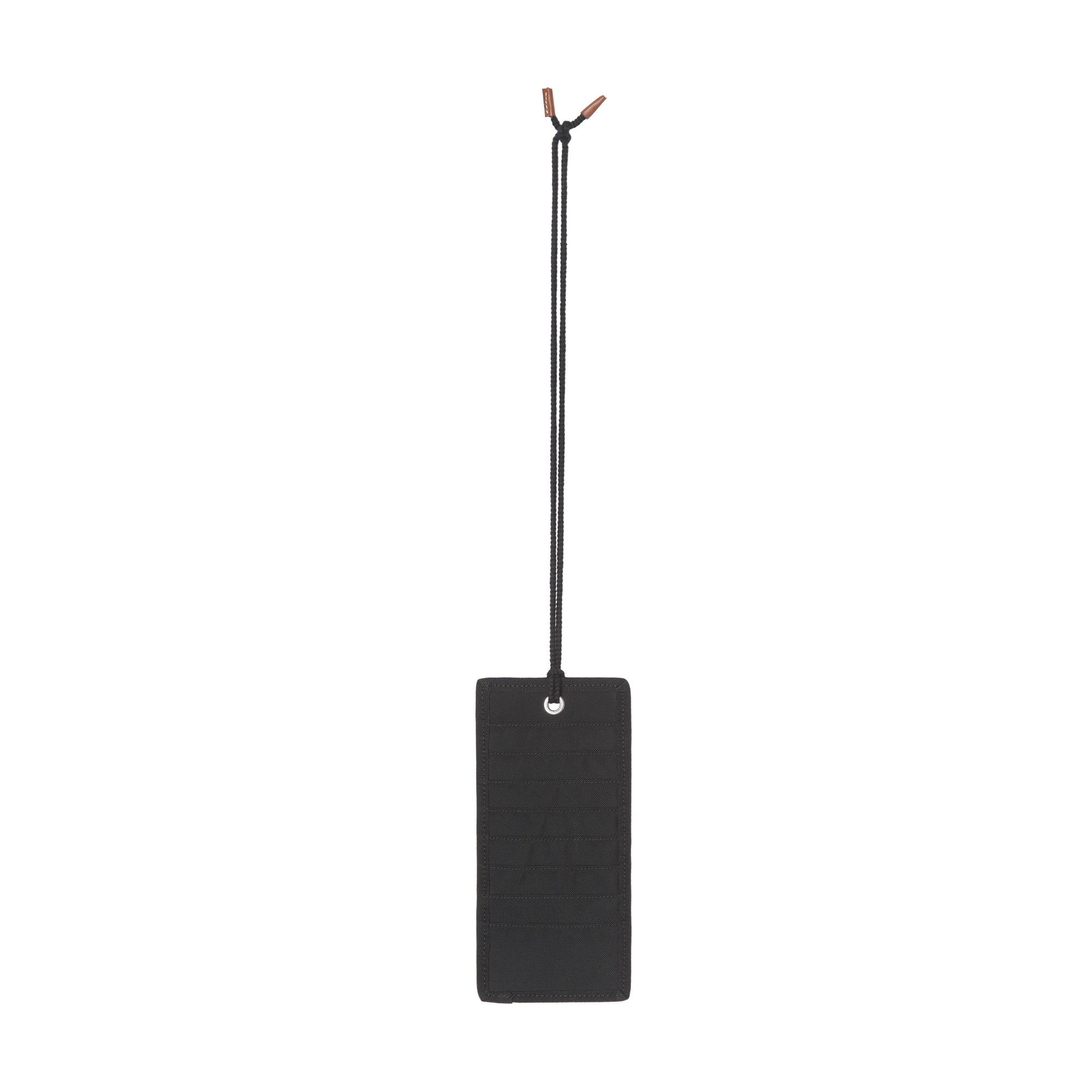 BLACK Porte-cartes et dragonne avec logo imprimé