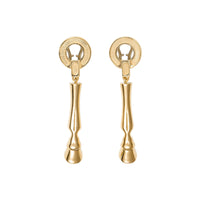 Pendants d'oreilles sabot plaqués or - Or Clair