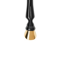 Pendants d'oreilles sabot en résine et plaqués or - Noir & Or Clair