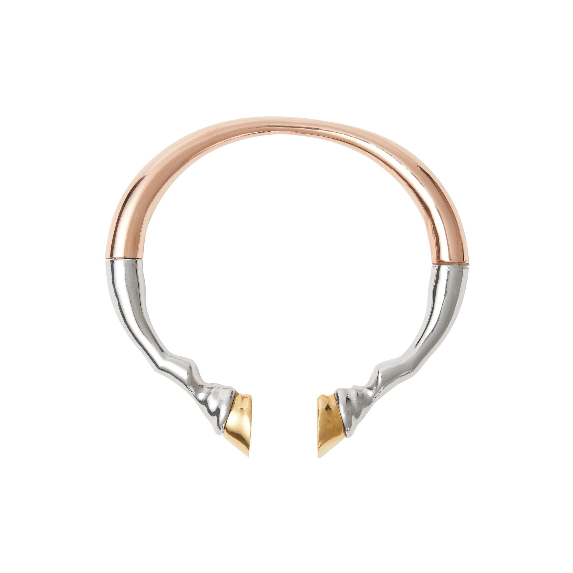 Manchette sabot plaquée or rose et palladium - Or rose & palladium