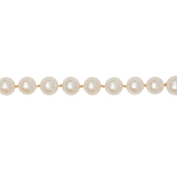 Collier plaqué palladium façon chaîne de vélo avec perles - Argent