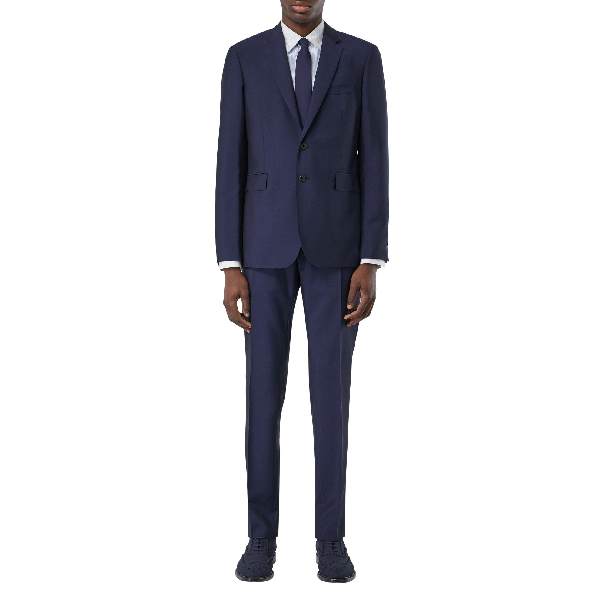 Costume slim en laine et mohair - Marine vif